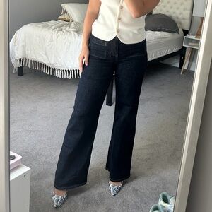 CAbi Venice Trouser Jean - Dark Indigo Flare Jeans